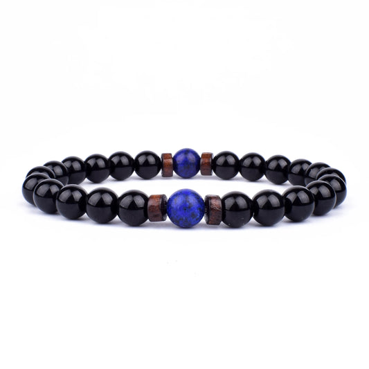 Volcanic Stone Bracelet for Men Lava Wooden 8Mm Beads Bracelet Tibetan Buddha Wrist Chain Women Men Jewelry Gift New Bracelets